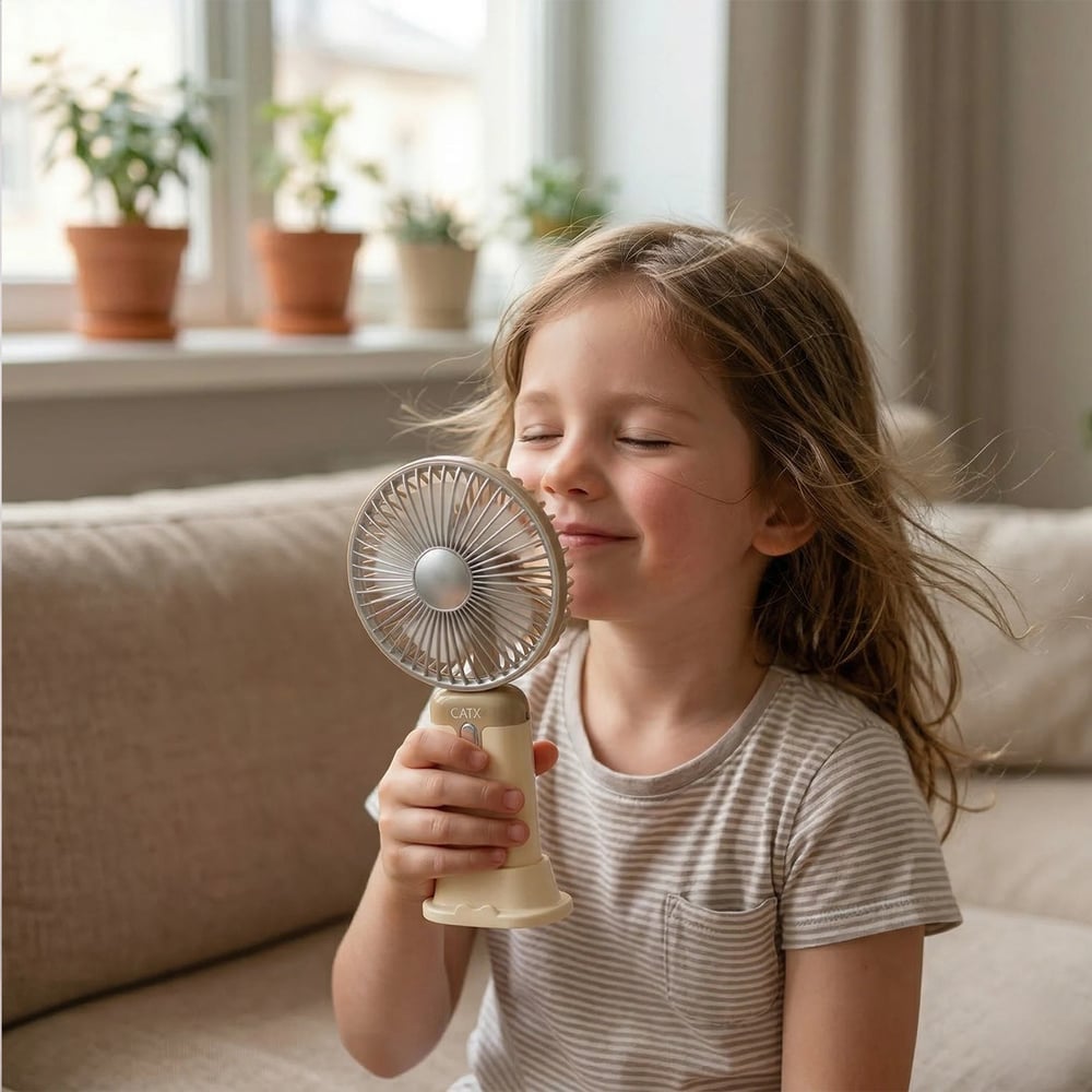 Cata Serino Şarjlı Taşınabilir El ve Masa Vantilatörü | Mini Fan 