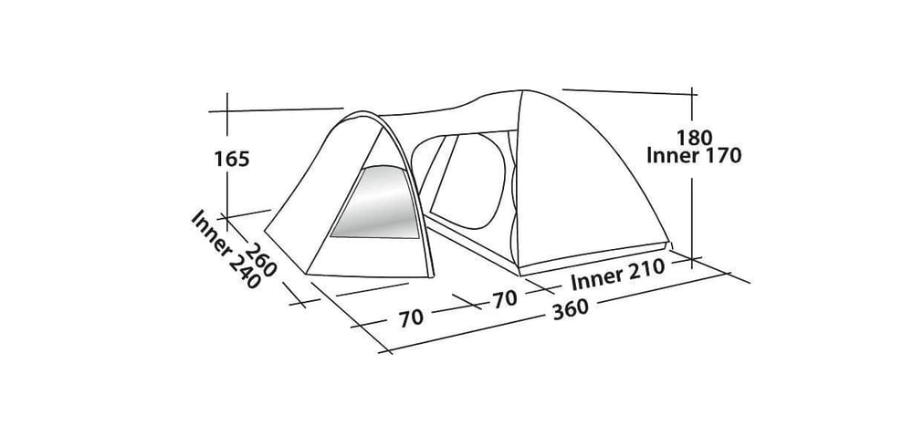 Easy Camp Blazar 400 Rustic Green Blackroom 9 M² & 4 Kişilik Yüksek Aile Çadırı