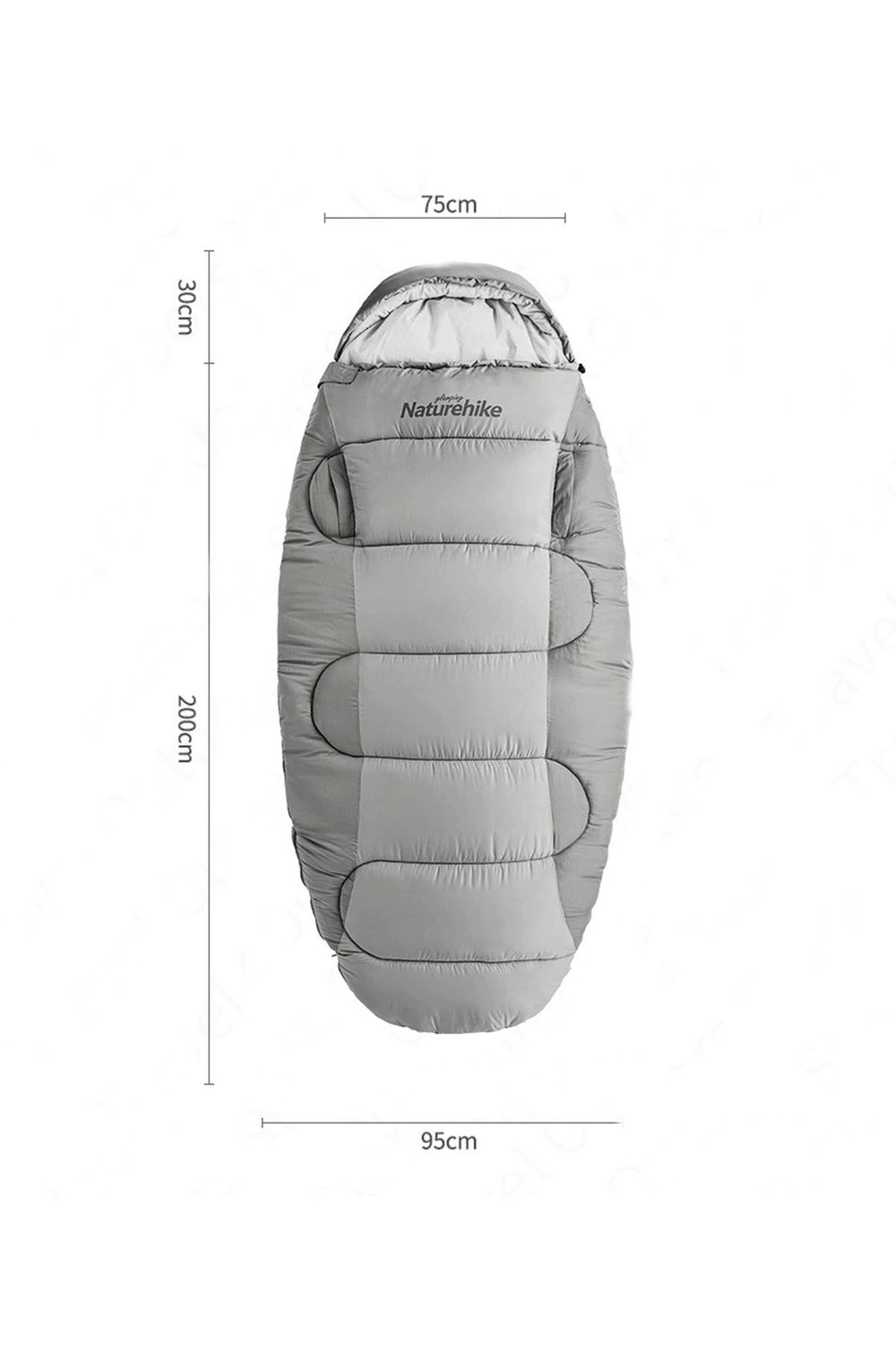 Naturehike Ps200 Oval Ultralight Uyku Tulumu -4°c ( Cloudy Grey )