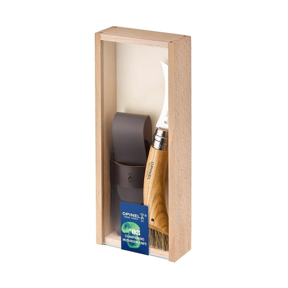Opinel N°8 Deri Kılıflı Mantar Çakısı (Özel Kutulu)