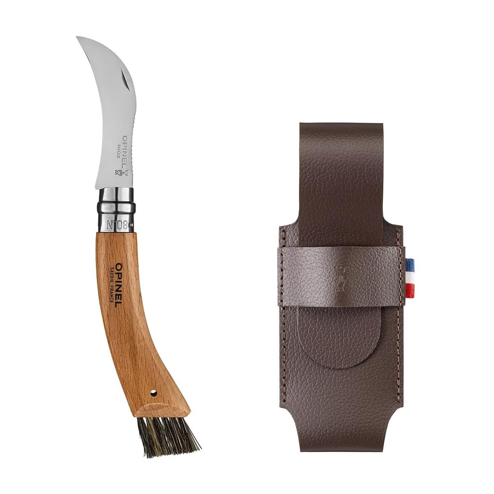 Opinel N°8 Deri Kılıflı Mantar Çakısı (Özel Kutulu)