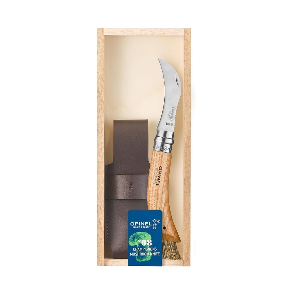 Opinel N°8 Deri Kılıflı Mantar Çakısı (Özel Kutulu)