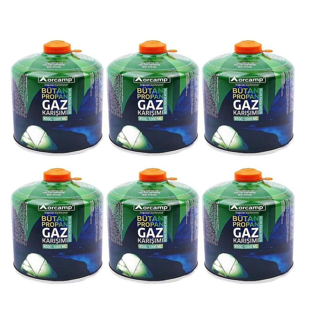 Orcamp 450 Gram Gaz Kartuşu 6lı Set