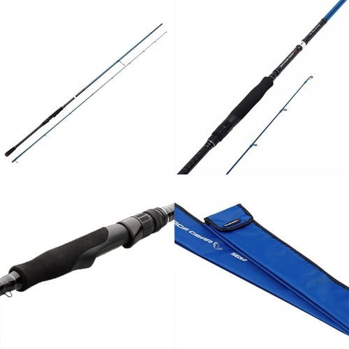 Savage Gear At-Çek Spin Seti Sgs2 All-Around 9/2.74M 7-35 gr 2 Parça Kılıflı Kamış - Savage Gear Sg2 4000 Fd 5+1bb Olta Makinesi - Kendo Surf Cast 8x Fighting 300 mt Örgü Ip ( Ice Blue)