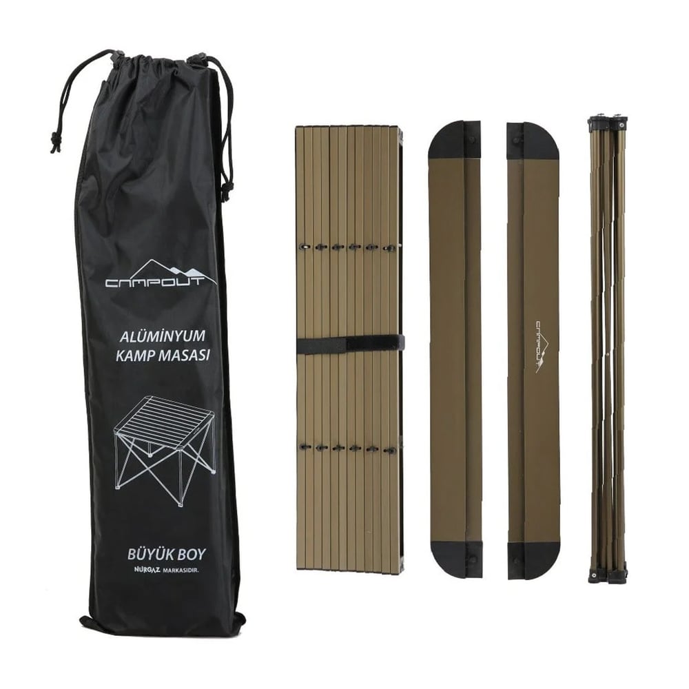 Yek Outdoor Campout Alüminyum Büyük Boy Masa + 2 Campout Fırat Sandalye Set