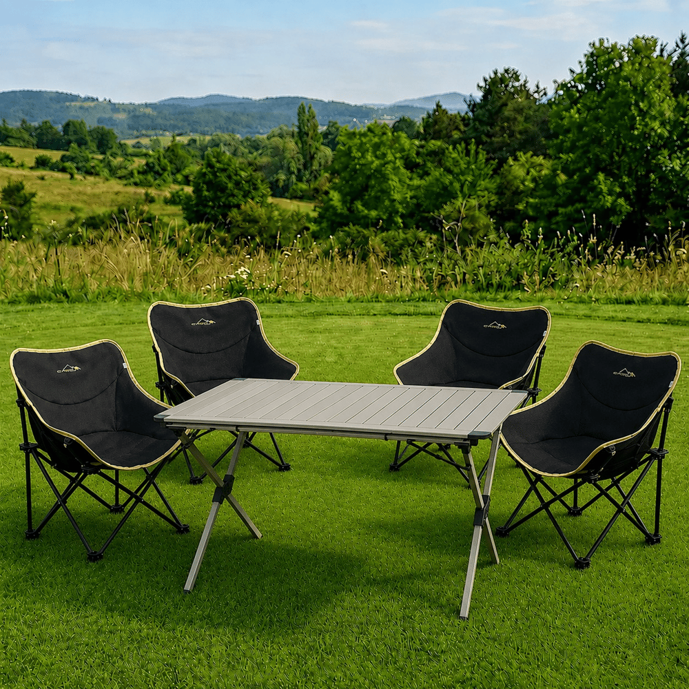 Yek Outdoor Campout Alüminyum XXL Büyük Masa + 4 Campout Fırat Sandalye Set