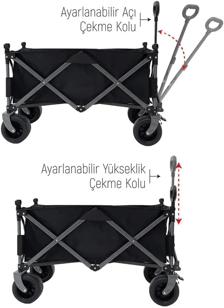 Yek Outdoor Katlanabilir Kamp Masalı Taşıma Arabası & Vagon Araba 