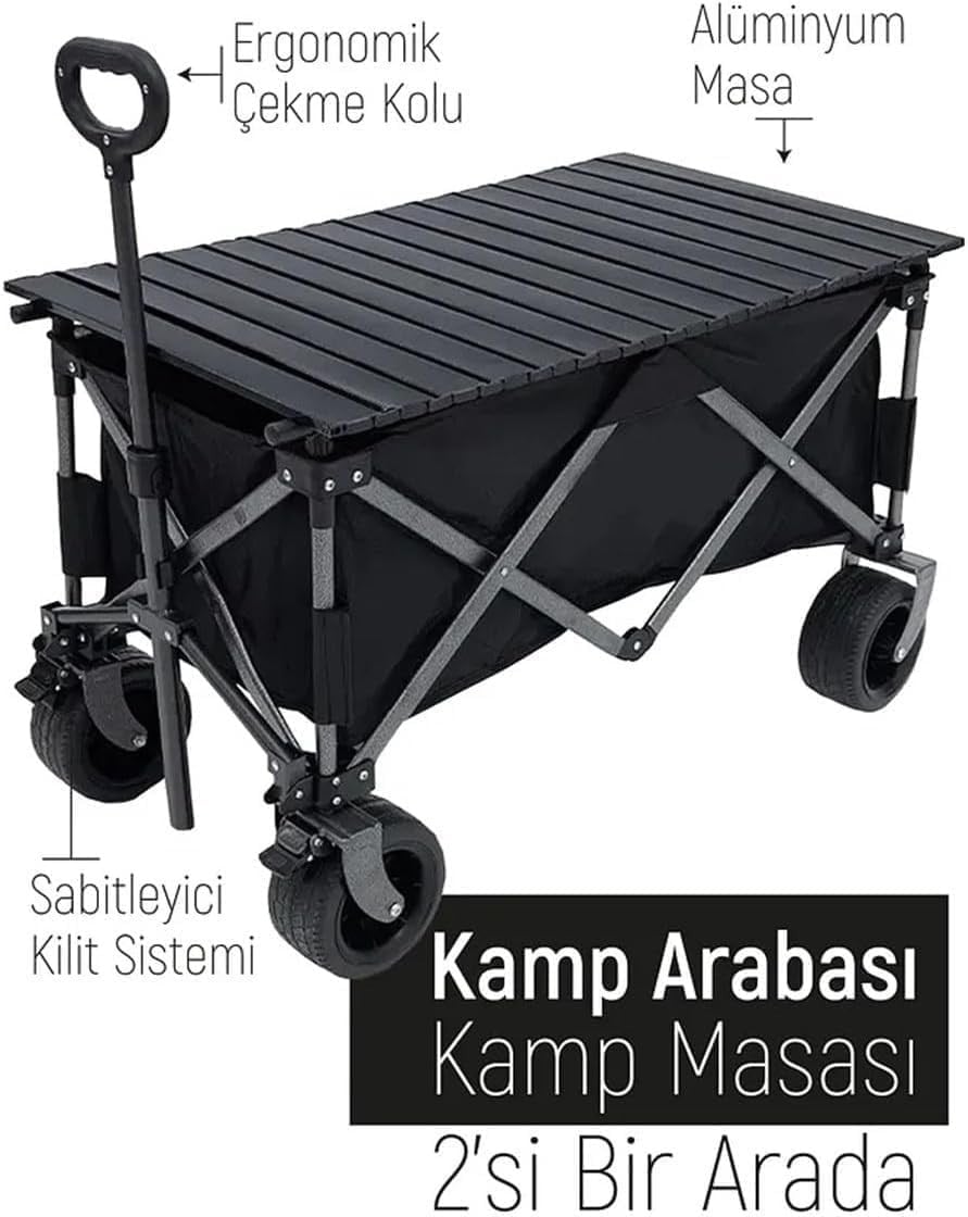 Yek Outdoor Katlanabilir Kamp Masalı Taşıma Arabası & Vagon Araba 
