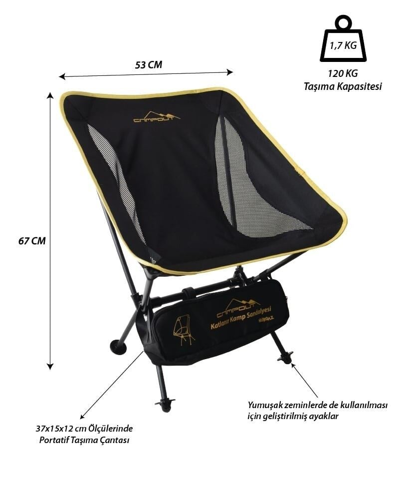 Yek Outdoor Mdf Katlanır Masa Küçük + 2 Pratik Sandalye Set