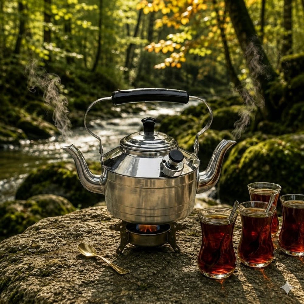 Yek Outdoor N°18 Çift İbrikli Alüminyum Çaydanlık 2 Litre