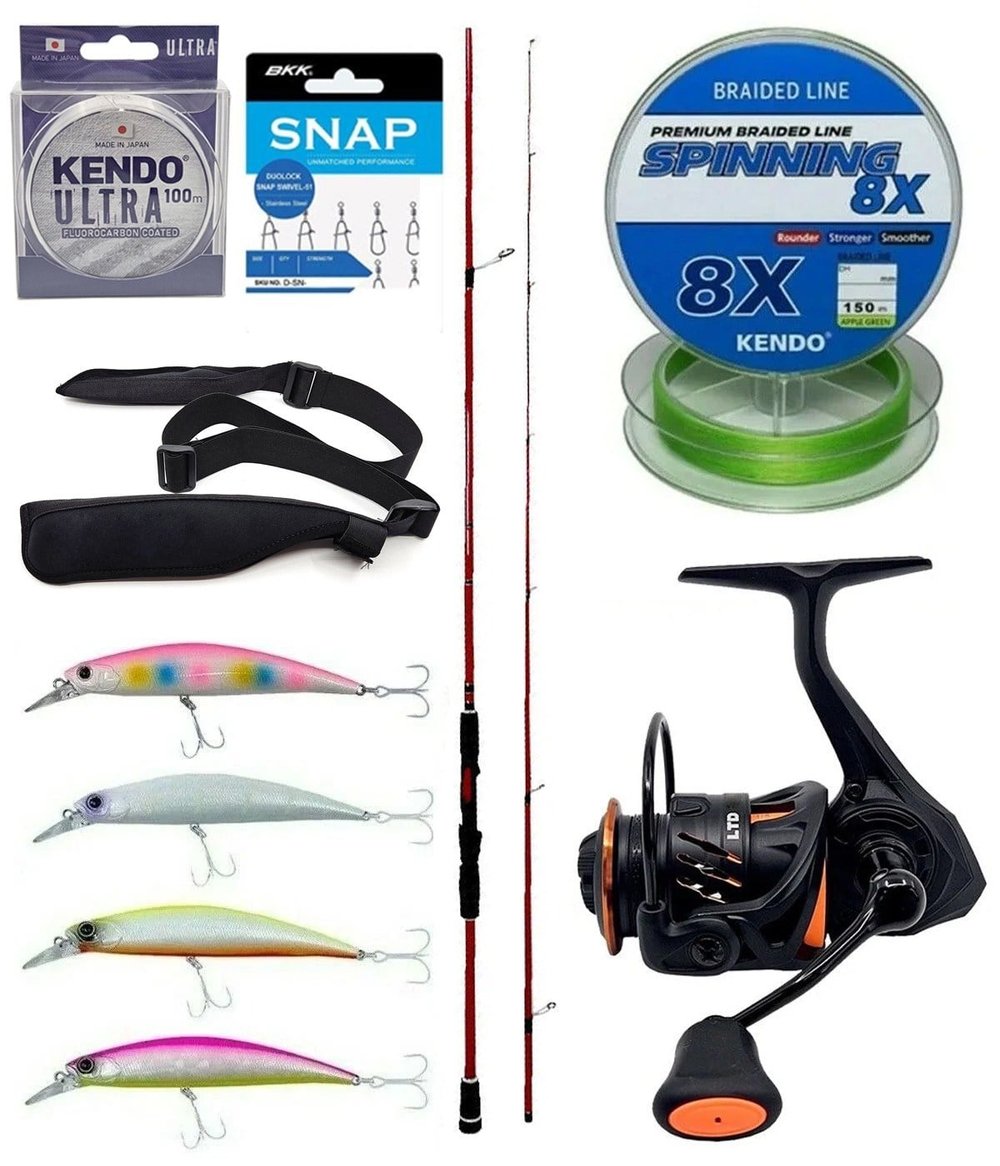 Yek Outdoor Spin Olta Seti Okuma Red Spin 92 279 cm 10-40 gr 2 Parça&Savage Gear Orange LTD 4000 FD 8+1BB Olta Makinesi