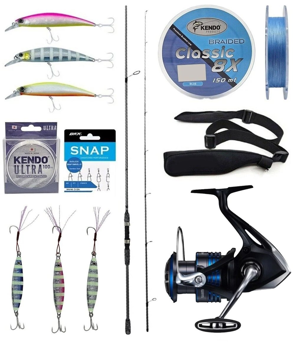 Yek Outdoor Spin Olta Seti Okuma Wave Up Spin 270cm 10-40gr 2 Parça Olta Kamışı&Shimano Makina Nexave 4000 FI