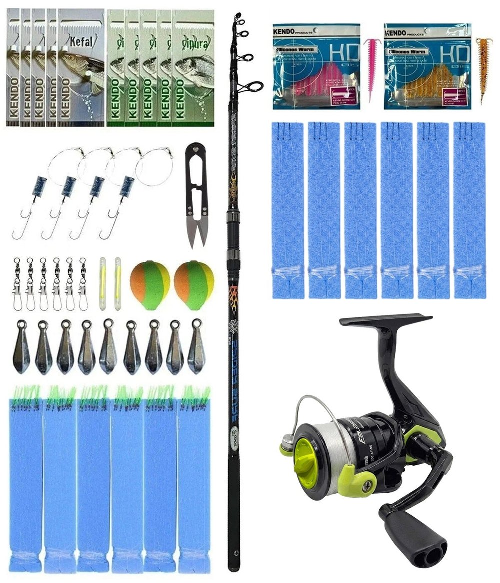Yek Outdoor Surf Olta Seti Kendo Spider Surf 3.60m 50-150gr Olta Kamışı&Okuma FNX-60NG Olta Makinesi