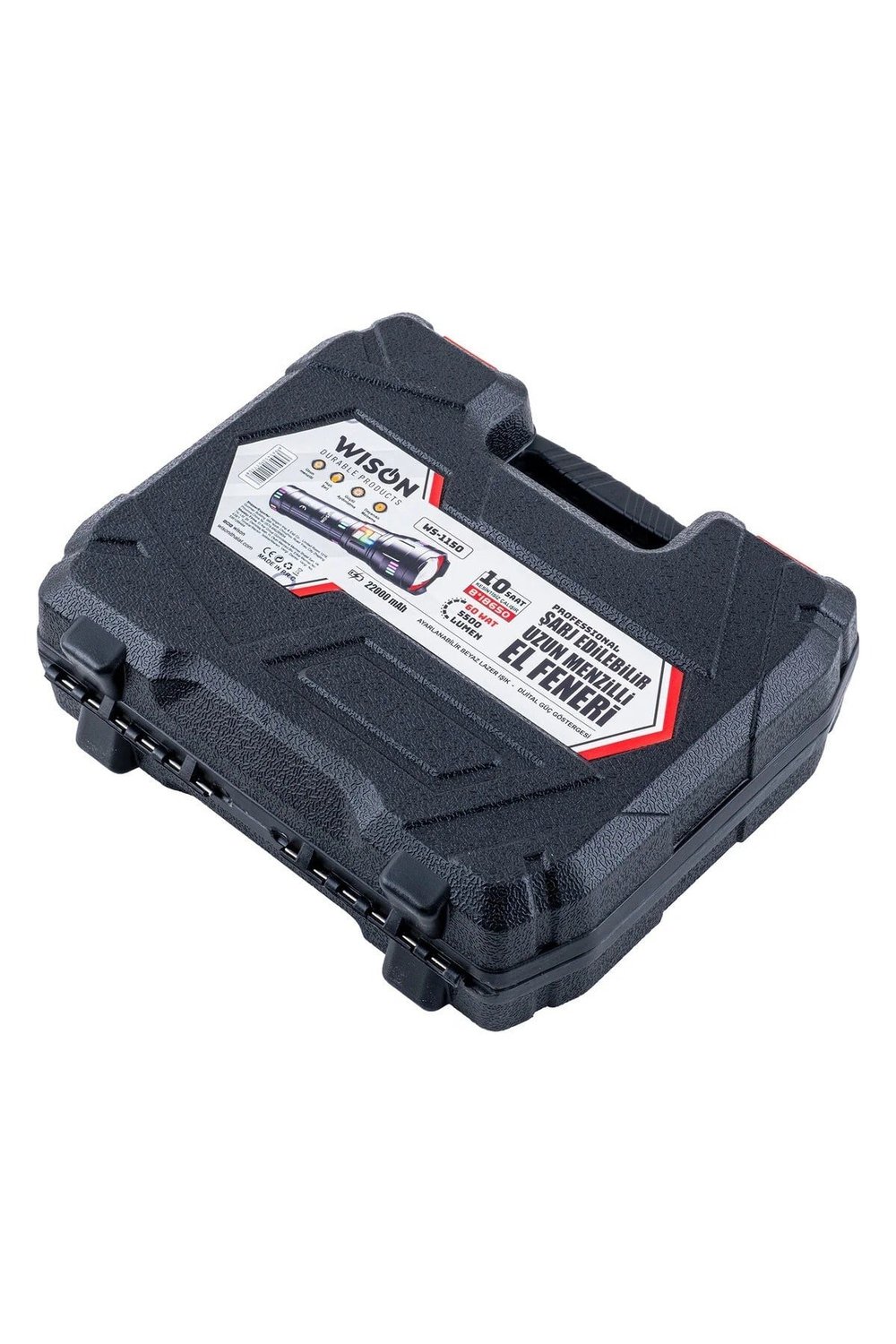 Yek Outdoor WS-1150 Pro Şarjlı El Feneri – 60W | 5500 Lümen | Zoom Özellikli