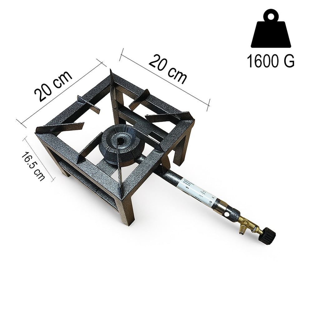 Yek Outdoor Yüksek Isılı Mini Kare Volkan Ocak 20x20cm - Yer Ocağı 