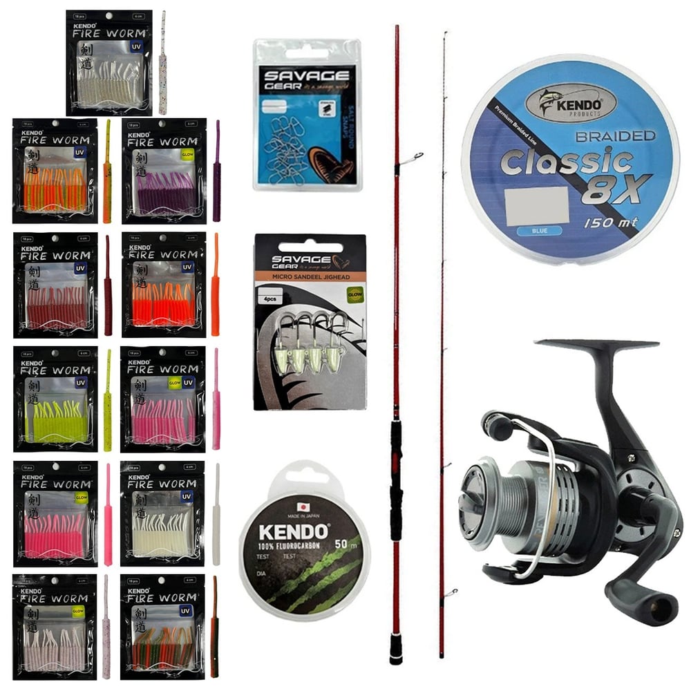 YekOutdoor FireWorm LRF Seti Okuma Red Spin 70 2.12 cm 1-12 gr 2 Parça&Okuma Revenger RV-25 FD Olta Makinesi