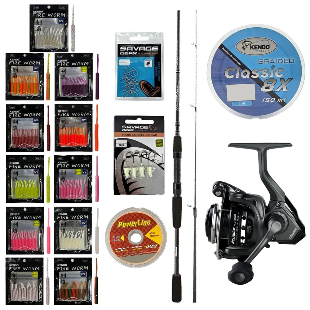 YekOutdoor FireWorm LRF Seti Okuma Wave Power 213 cm 0-8 gr Lrf Kamışı&Okuma Acuador ACU-1000A 3+1BB Olta Makinesi