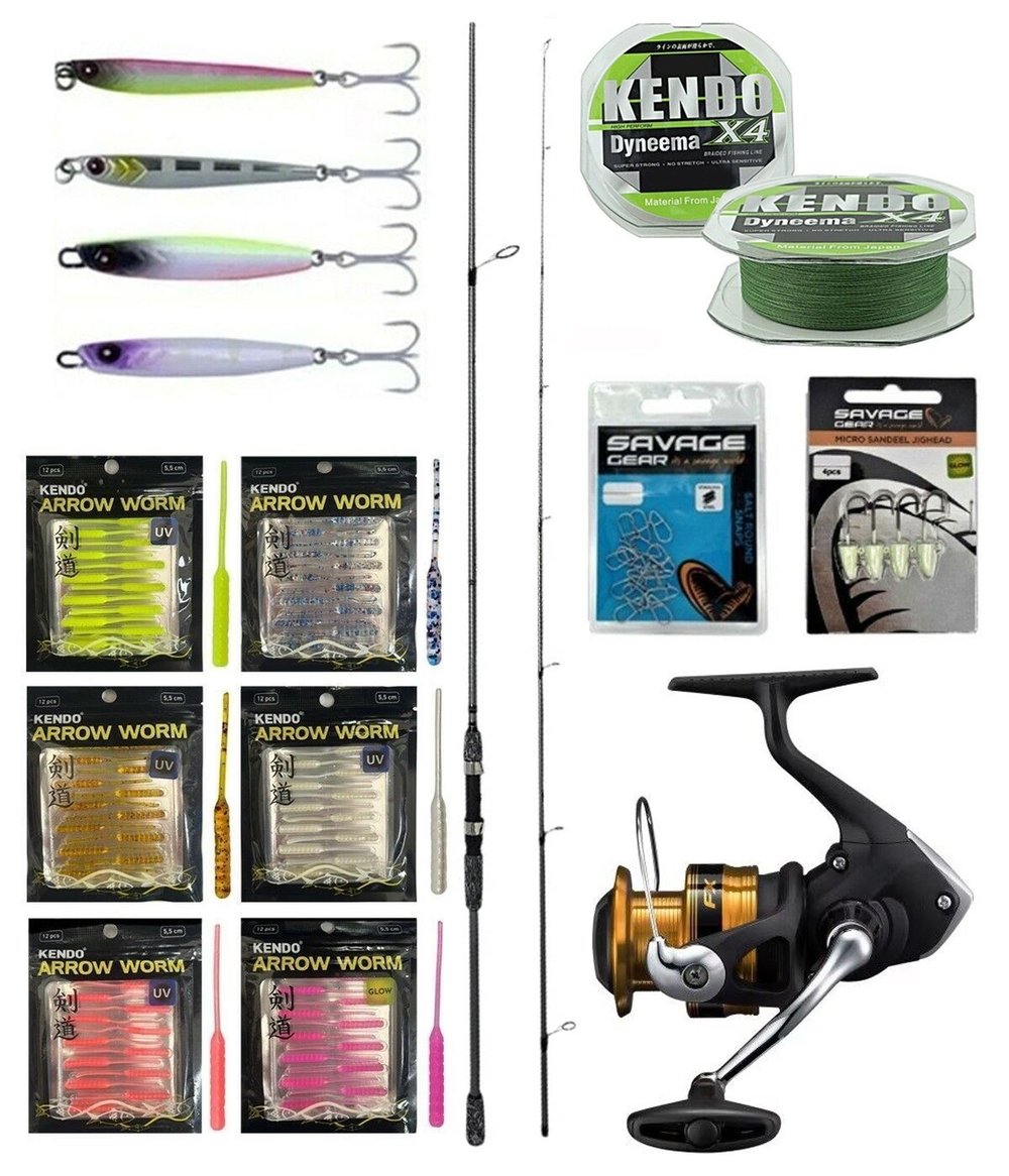 YekOutdoor FireWorm LRF Seti Okuma Wave Up Spin 198cm 0.5-6gr 2 Parça Olta Kamışı&Shimano Makina FX 1000 FC