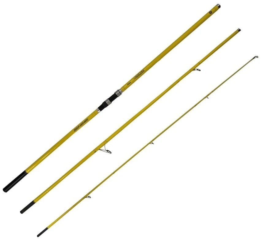 YekOutdoor Profesyonel Olta Seti Okuma Makaira Surf 4,30 cm 100-250 gr 3 Parça Yellow Surf Kamışı&Savage Gear SGS8 8000 FD 8+1BB Olta Makinesi