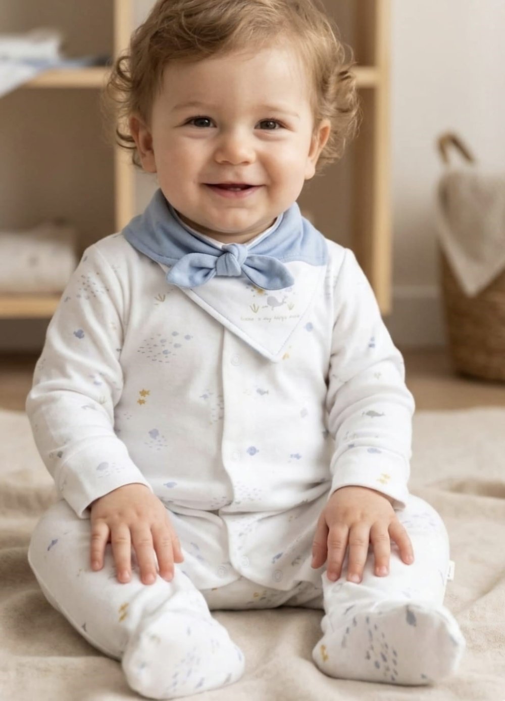 BEBEK TULUM TAKIM ROMPER BIBS SET OCEAN IS MY HAPPY PLACE