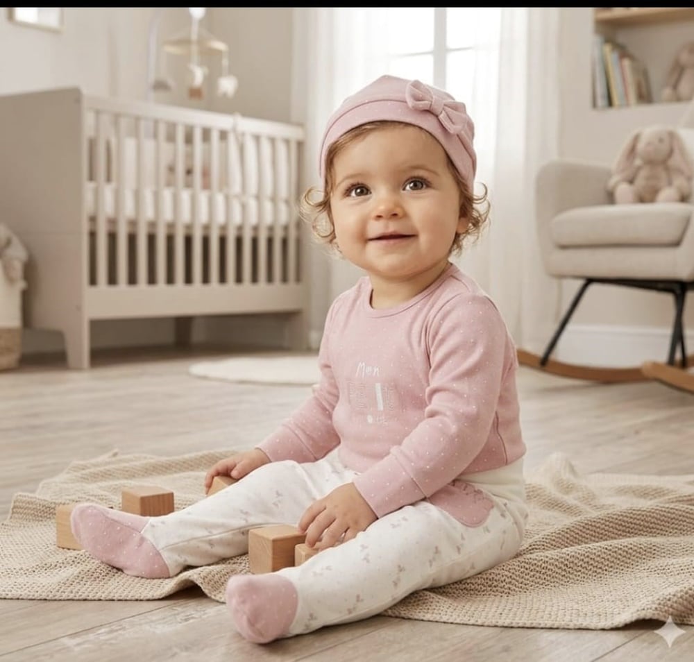 BEBEK ZIBIN TAKIM 3 PCS SIDE SNAP SET MON PETIT AMOUR