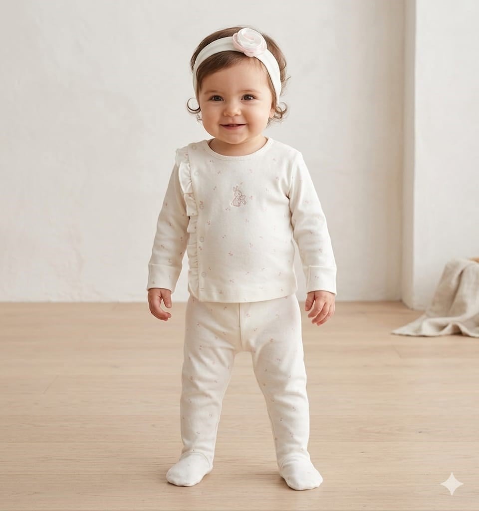 BEBEK ZIBIN TAKIM 3 PCS SIDE SNAP SET SUMMER TIME