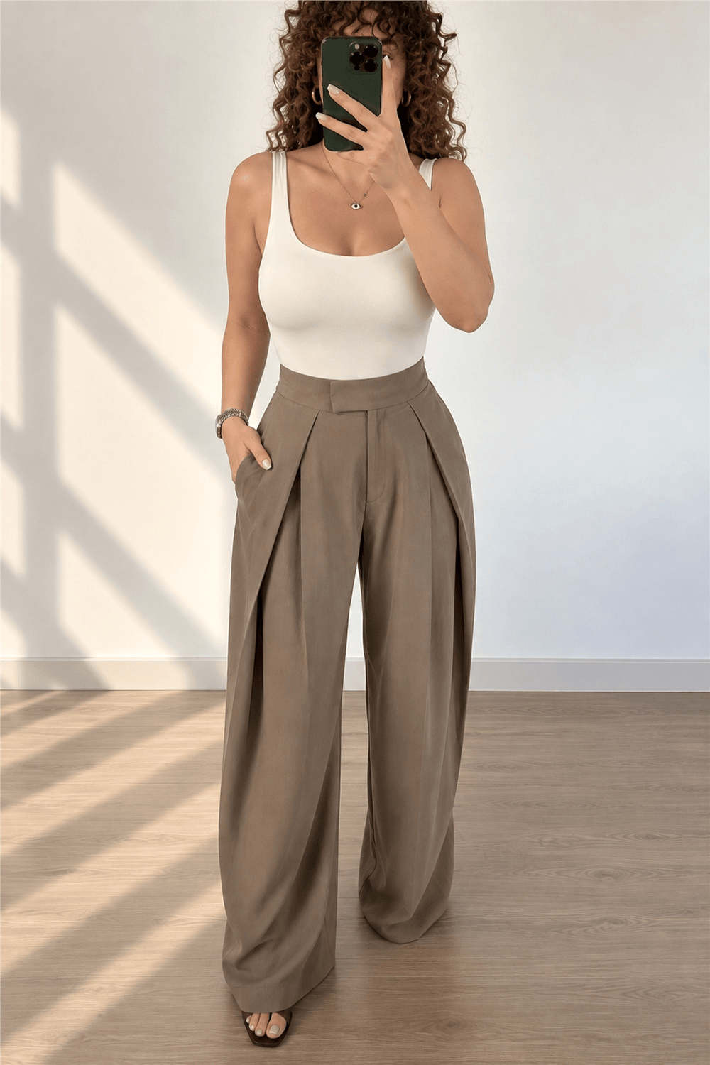 Camel Fit Liyosel Kumaş Pantolon