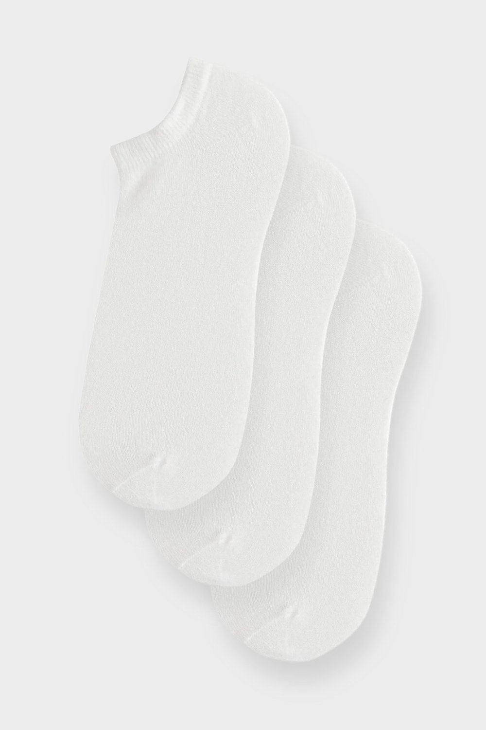 Unisex 3'lü Düz Sneaker Patik Çorap