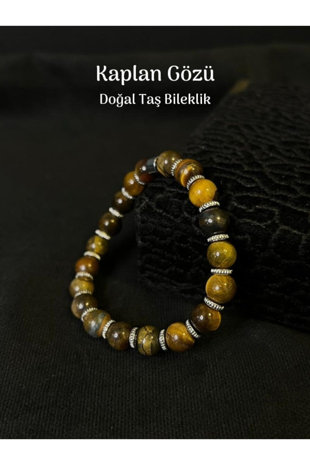 Yüksek Kalite Kaplangözü Doğal Taş Bileklik Enerji Güç Denge Özgüven