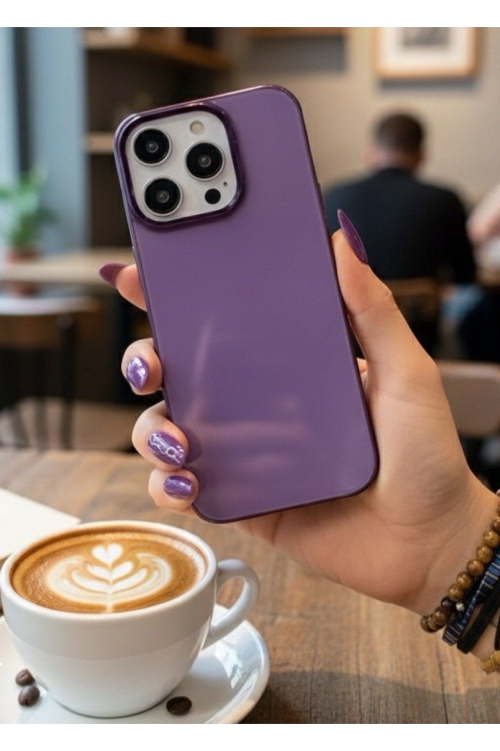 İPhone 14 Pro Max Uyumlu Mor Mika Kılıf