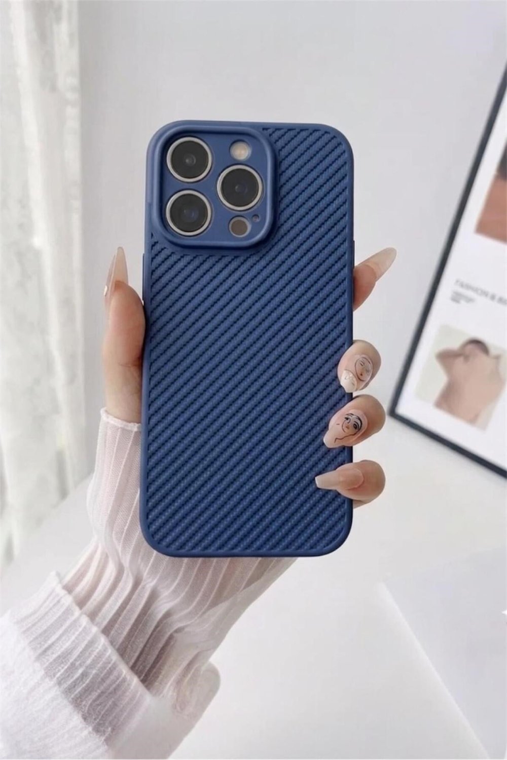 iPhone 14ProMax Dokulu Kamera Korumalı Trend Silikon Köşeli Darbe Koruma Kılıf