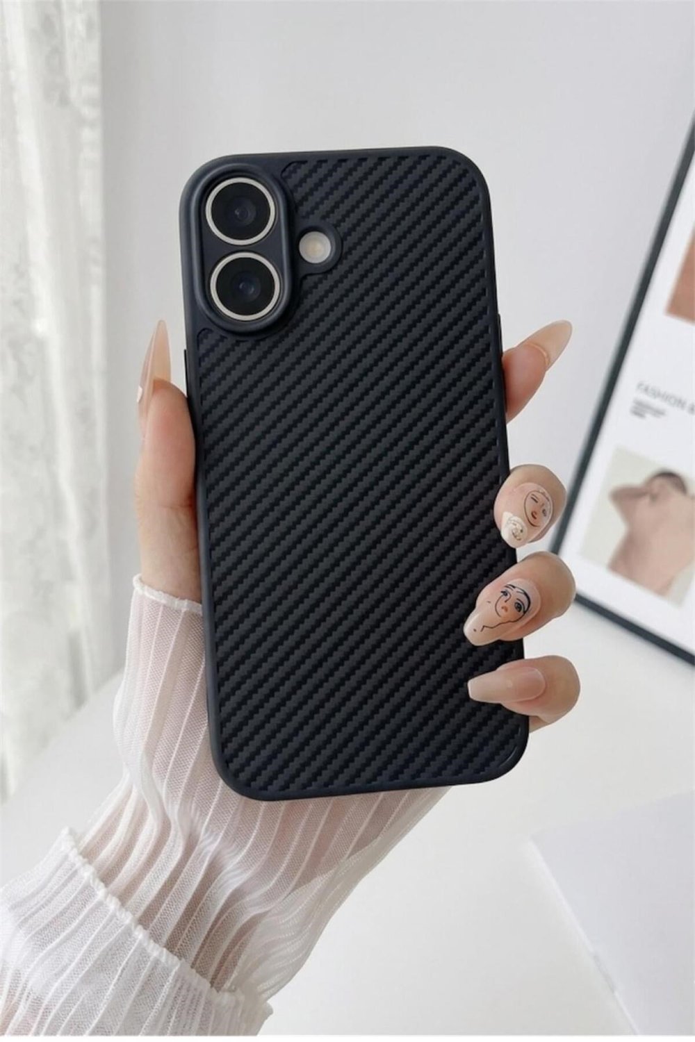 iPhone 17 Dokulu Kamera Korumalı Trend Silikon Köşeli Darbe Koruma Kılıf