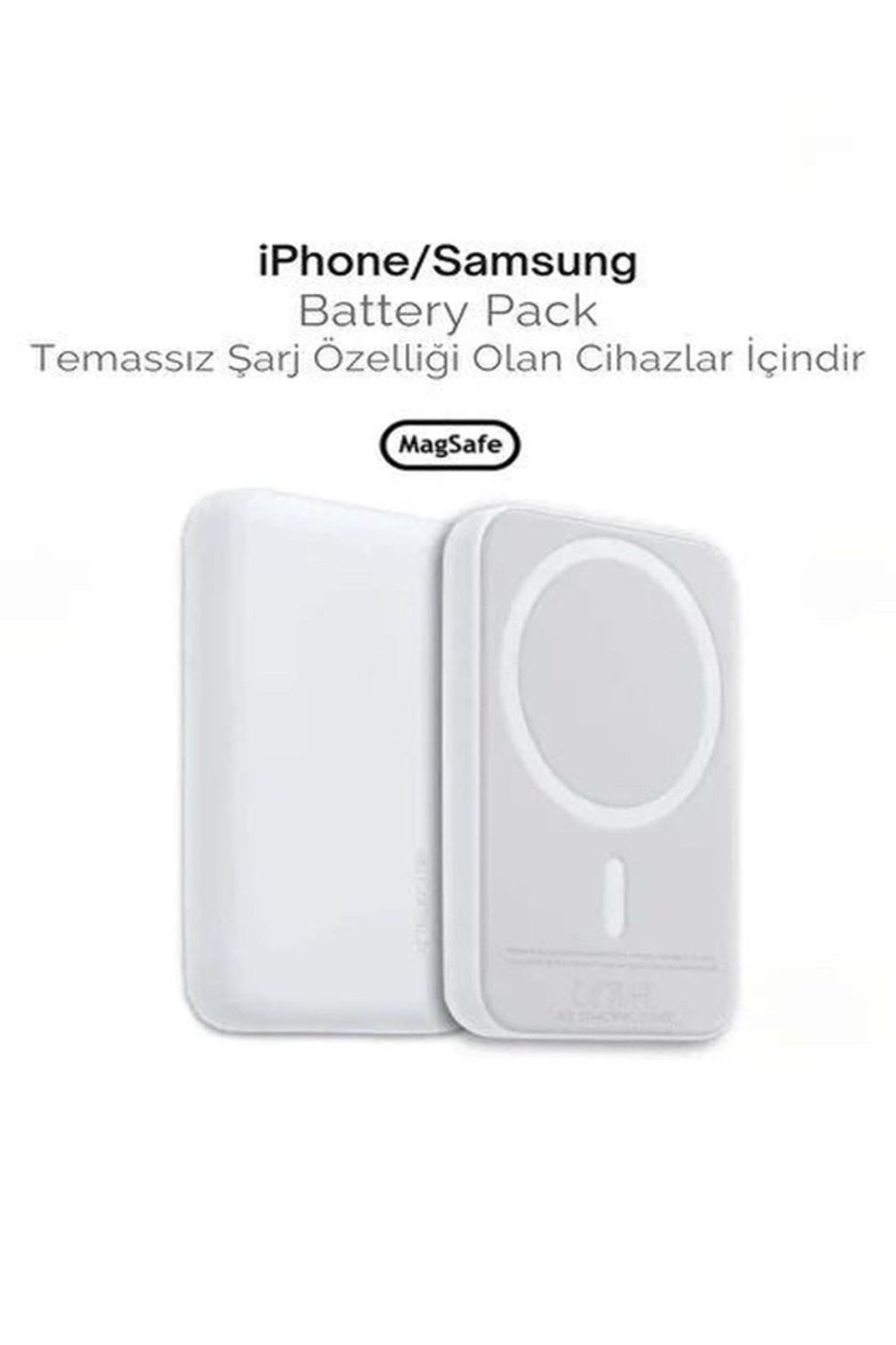 MagSafe Power Bank 5000mAh Manyetik Kablosuz Hizli Sarj 15W iPhone 17 16 15 14 13 12 Pro Max Samsung Uyumlu Tasinabilir Cep Batarya