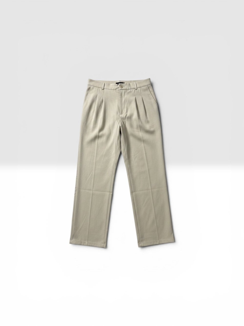 Bej Baggy Kumaş Pantolon
