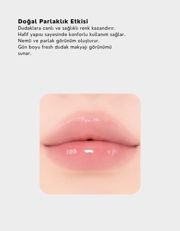 Glaze Bouncing Tint | Yapışkanlık Hissi Bırakmayan Parlak Lip Tint | 02 Rosy Mocha