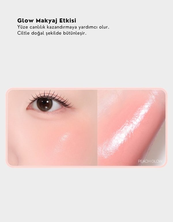 Heart Wearing Liquid Cheek | Likit Allık | 02 Peach Glow