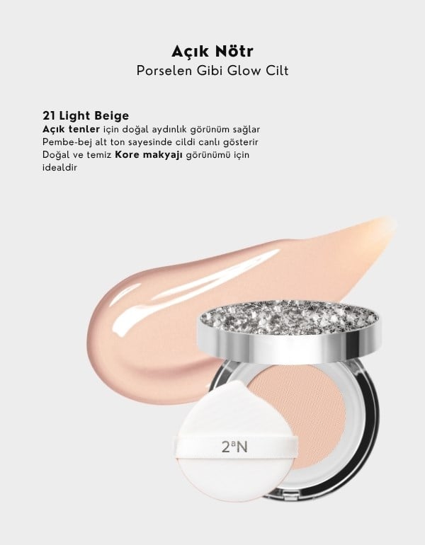 Gleaming Tension Pact | Işıltılı Fondöten | Nemlendirici & SPF Korumalı | 21 Light Beige