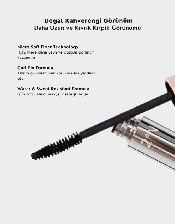 Long & Curling Mascara Chocobrown | Ekstra Uzun Ekstra Yoğun Kıvrım Veren Kahverengi Maskara