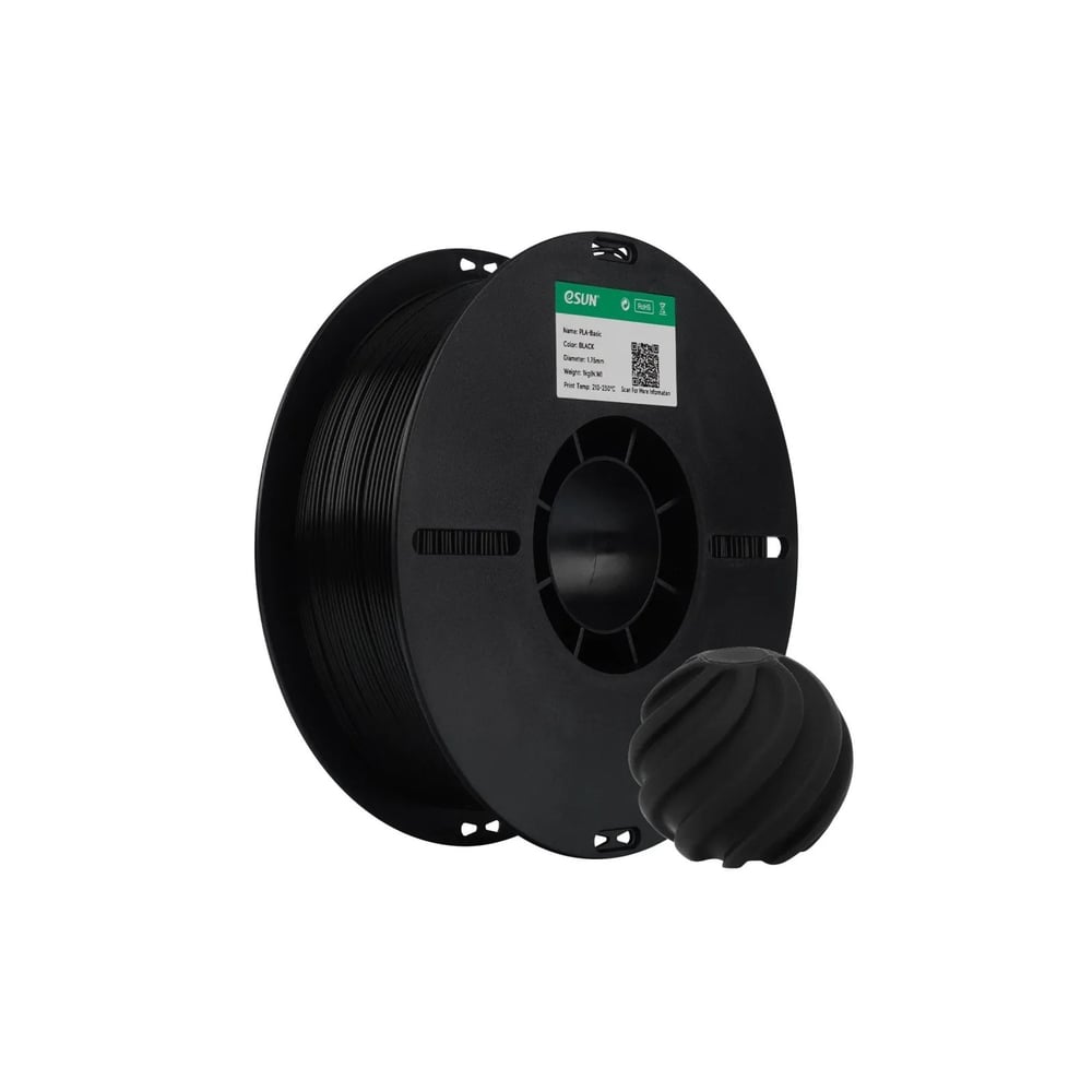 eSUN PLA Basic Siyah Filament 1.75mm 1 Kg