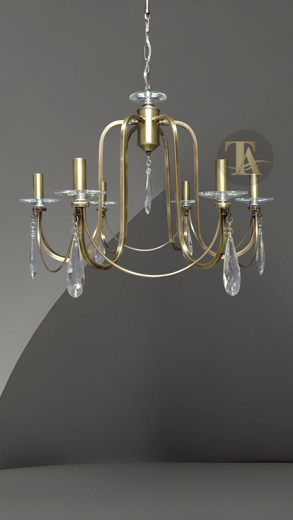 KONTES 6' LI AVİZE DAMLA KRİSTAL