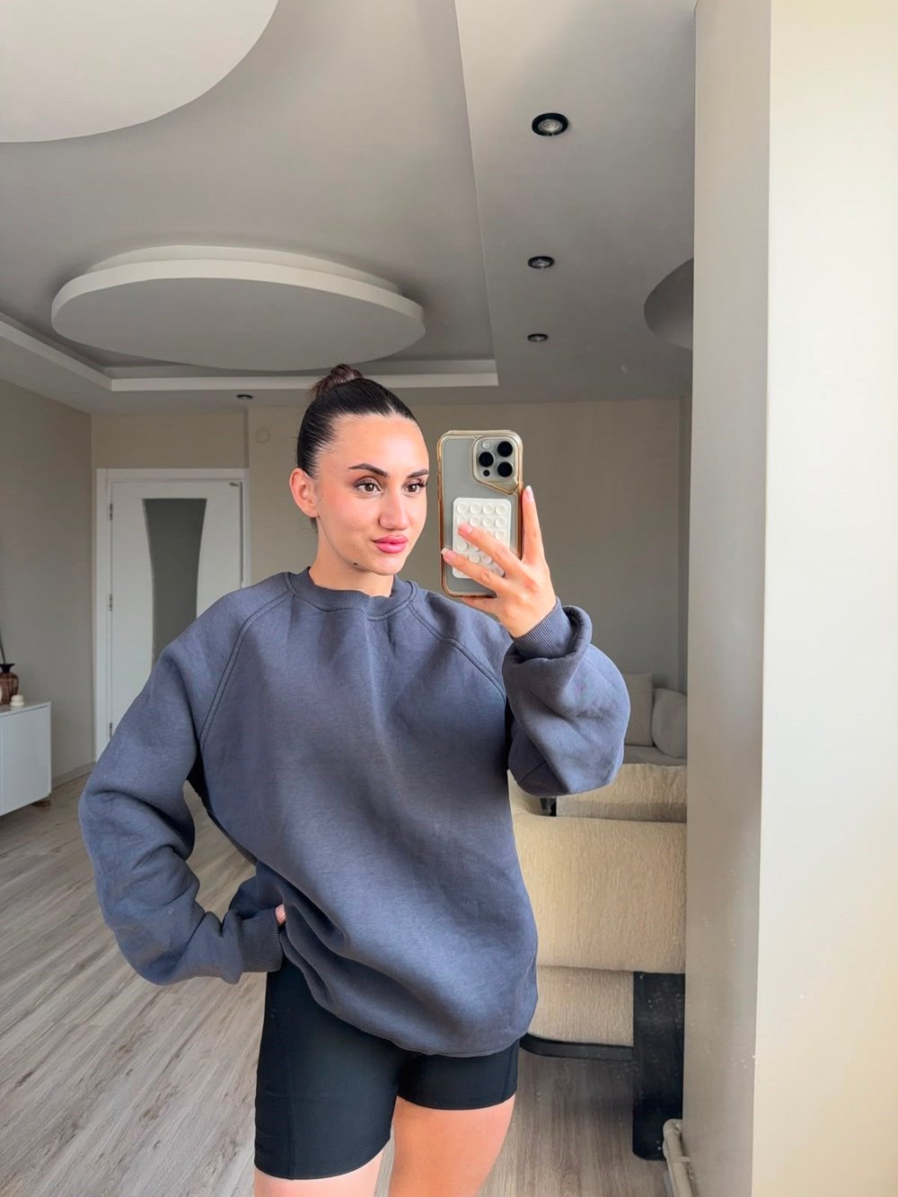 ÜÇ İPLİK ŞARDONLU SWEATSHİRT - LF090