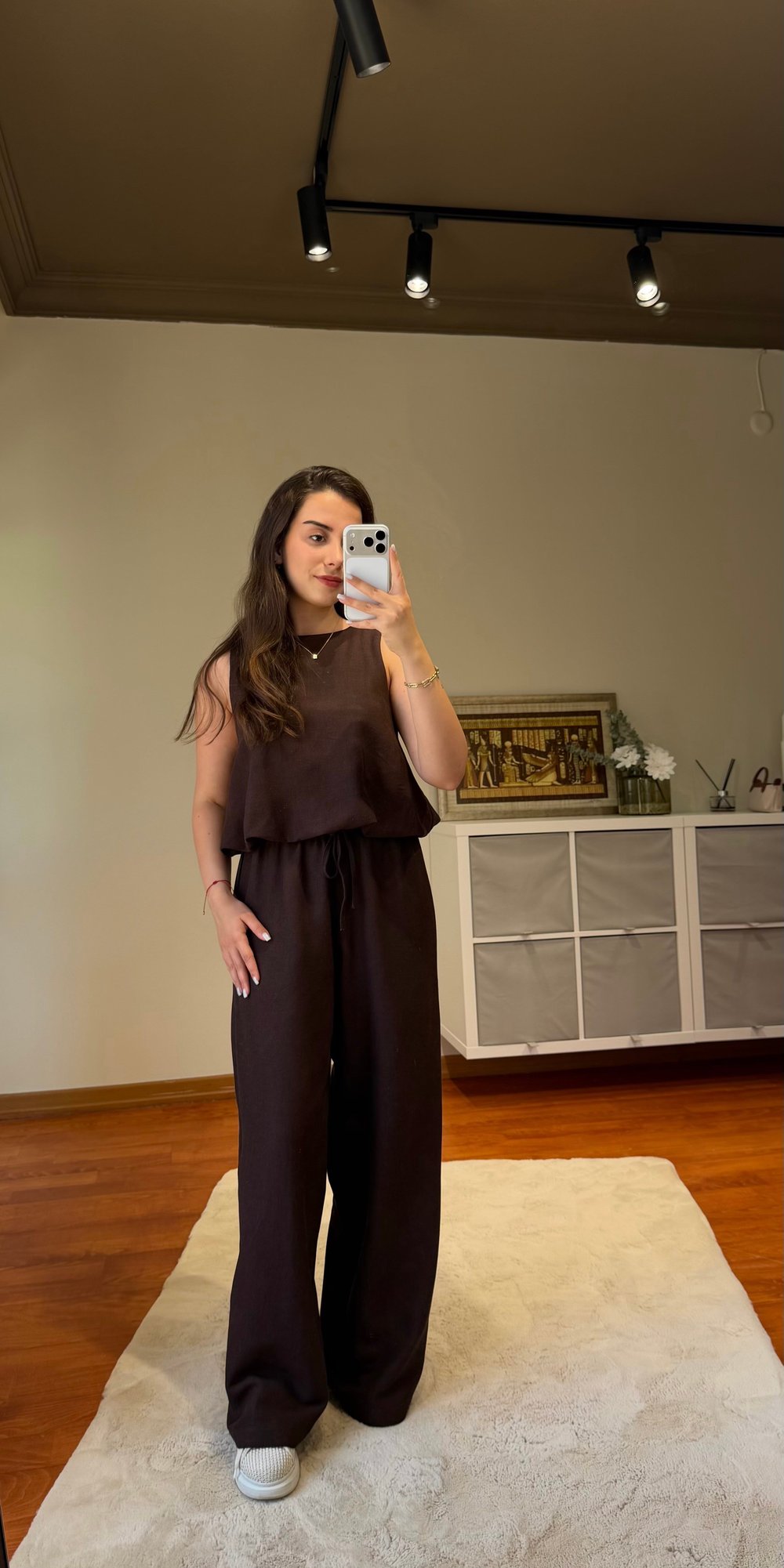 Kahve Balon Model Keten Takım