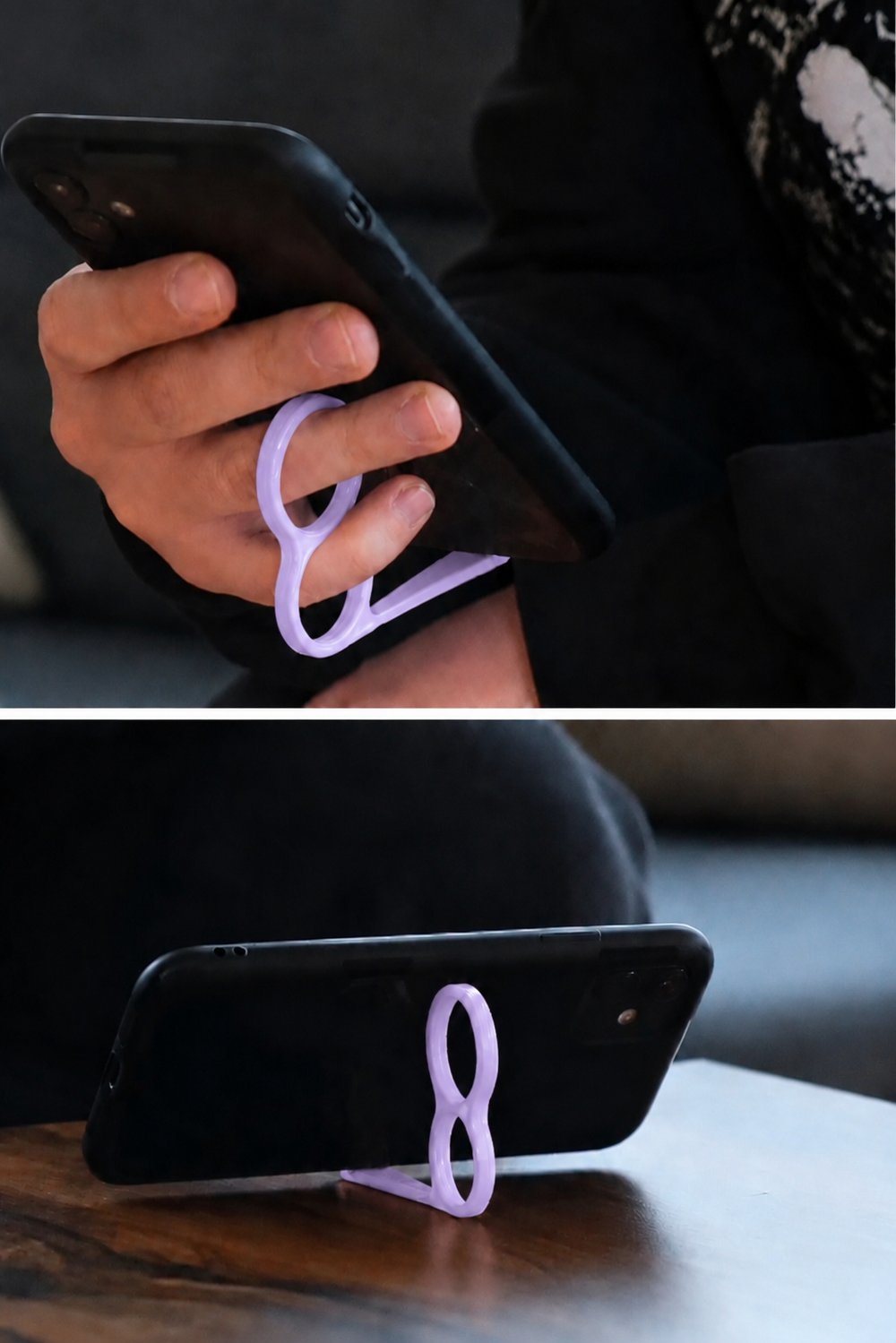 Parmak Halkalı Telefon Tutucu & Telefon Standı – Tek Elle Kullanım