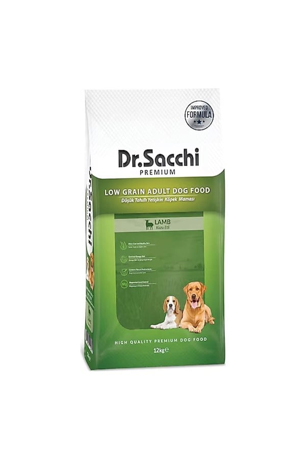 DR. SACCHI MAMA KÖPEK DÜŞÜK TAHIL KUZU ETLİ 12KG