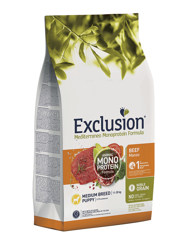 EXCLUSION PUPPY BEEFMEDIUM 3KG