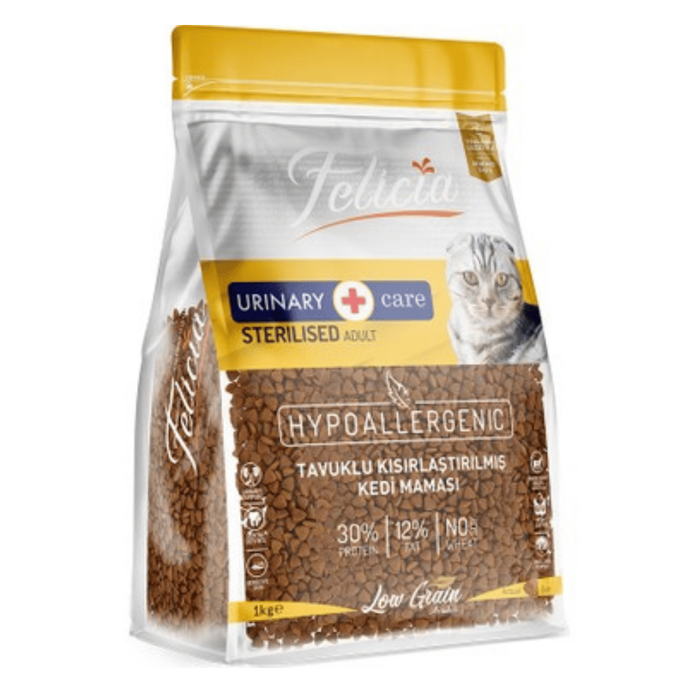 Felicia 1 Kg Kolajenli Tavuklu Az Tahıllı Kısırlaştırılmış Kedi Maması