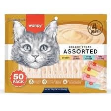 Wanpy Karışık4 Lezzetli Krema Kedi Ödülü 50*14 gr RACMİX