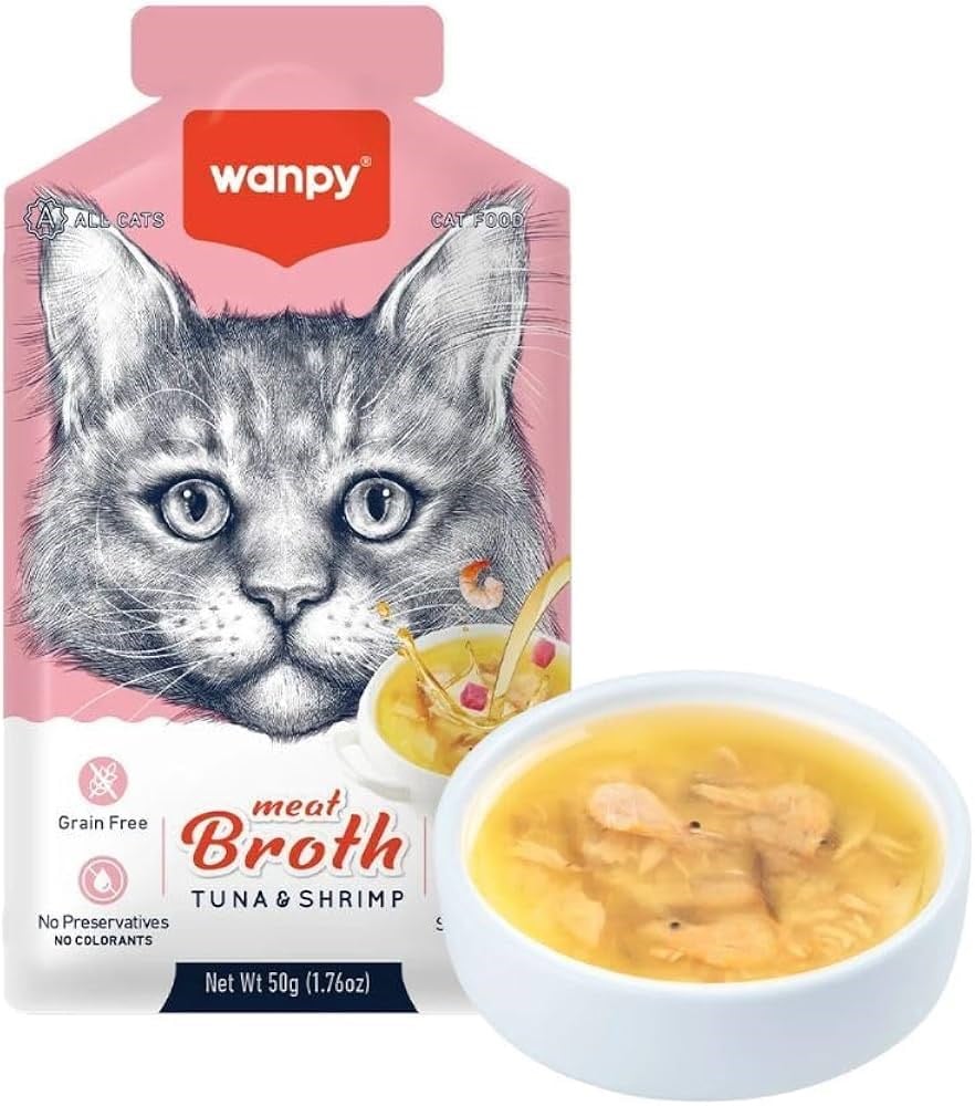 WANPY KEDİLER İÇİN KARİDESLİ TON BALIĞI ETİ ÇORBASI 50G