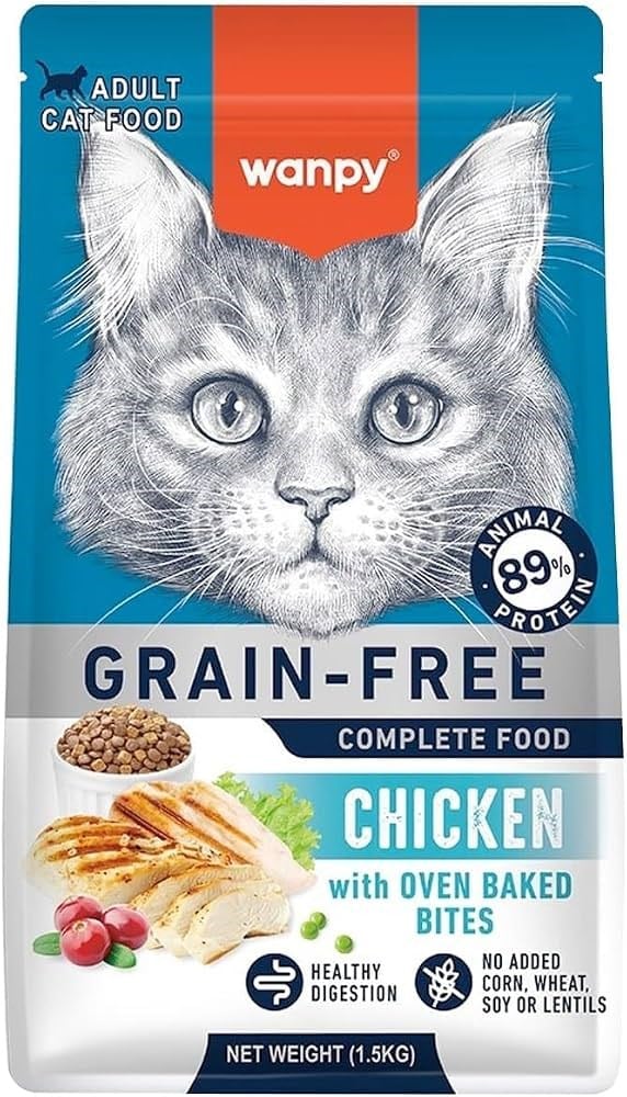 WanpyTahılsız Tavuklu Yetişkin Kedi Maması 1,5 kg