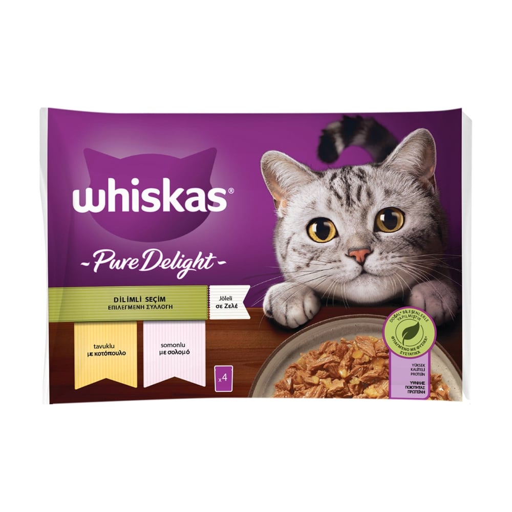 Whiskas Pure Delight Dilimli Seçim Tavuklu ve Somonlu